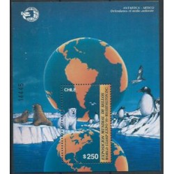Chile - Bl 12 1989r - Ptaki - Ssaki