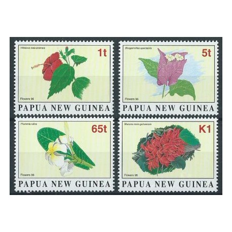 Papua N. G. - Nr 787 - 90 - 1996r- Kwiaty