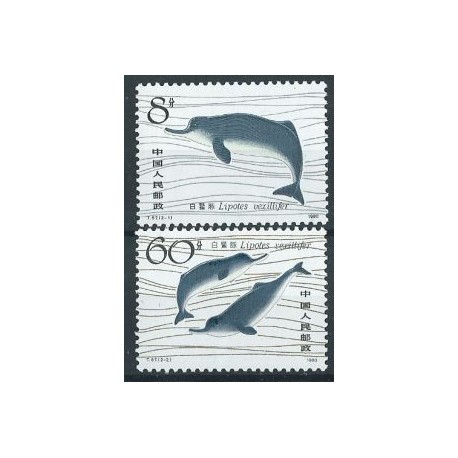 Chiny - Nr 1656 - 57 1980r - Ssaki morskie