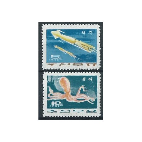 Korea N. - Nr 660 - 61 1965r - Fauna morska