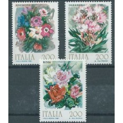Włochy - Nr 1745 - 47 1981r - Kwiaty