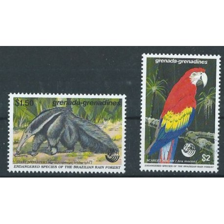 Grenada Gr. - Nr 1644 - 45 1992r - Ptak - Ssaki