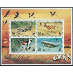 Kenia - Bl 10 1977r - WWF - Gady - Ssaki