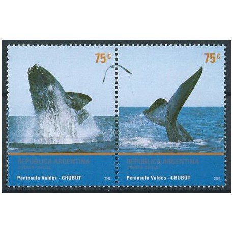 Argentyna - Nr 2766 - 67 2002r - Ssaki morskie