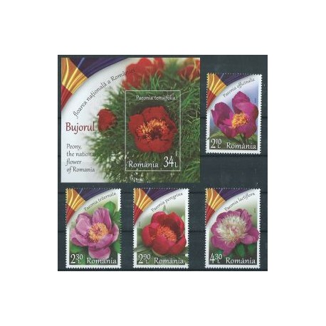 Rumunia - Nr 4 zn Bl 2023r - Kwiaty