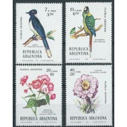 Argentyna - Nr 1272 - 75 1976r - Ptaki - Kwiaty