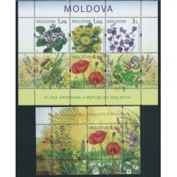 Mołdawia - Bl 46 - 47 2009r - Kwiaty