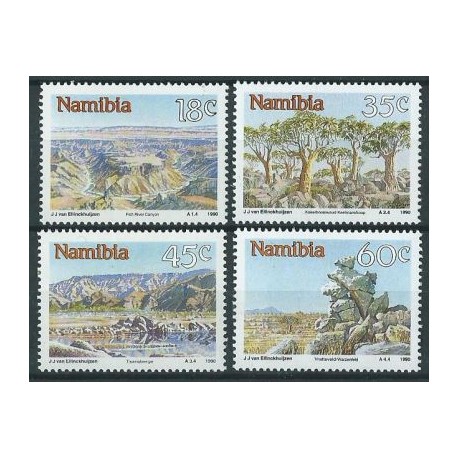 Namibia - Nr 671 - 74 1990r - Krajobraz -  Drzewa