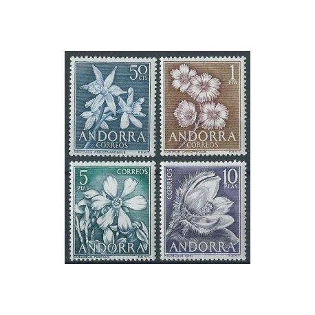 Andora Hiszp. - Nr 067 - 70 1966r - Kwiaty