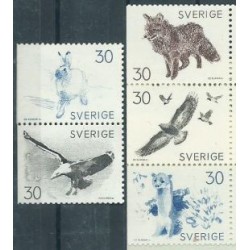 Szwecja - Nr 621 - 25 Pasek 1968r - Ptaki - Ssaki