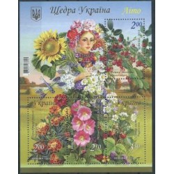 Ukraina - Bl 99 201`2r - Kwiaty - Owoce