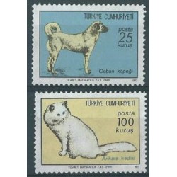 Turcja - Nr 2297 - 98 1973r - Pies - Kot