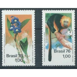 Brazylia - Nr 1534 - 35 1976r - Kwiaty - Ssaki