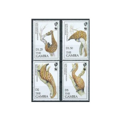 Gambia - Nr 1550 - 53 1993r - WWF - Ssaki