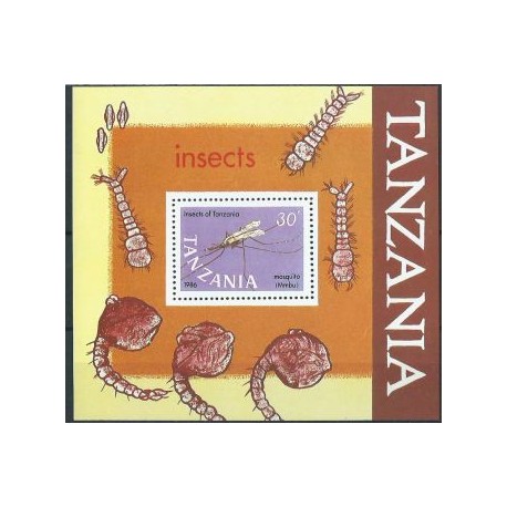 Tanzania - Bl 65 1987r - Insekty