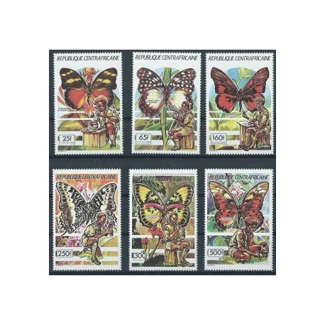 Centralna Afryka - Nr 1418 - 23 1990r - Motyle