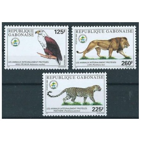 Gabon - Nr 1494 - 96 2000r Ptak - Ssaki