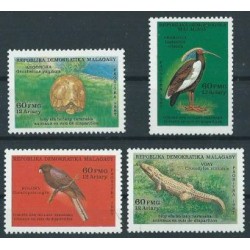 Madagaskar - Nr 1045 - 48 1987r - Ptaki - Gady