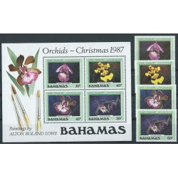 Bahamy - Nr 663 - 66 Bl 52 1987r - Kwiaty