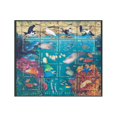 Wyspy Bożego Narodzenia - Nr 437 - 56 1998r - Ptaki - Ryby