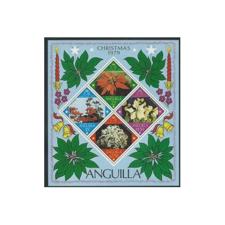 Anguilla - Bl 28 1979r - Kwiaty - Boże Narodzenie