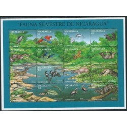 Nikaragua - Nr 3418 - 33 1994r - Ptaki - Ssaki  - Gady