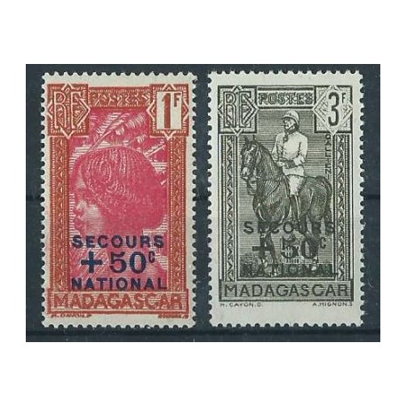 Madagaskar - Nr 282 - 83 1942r - Koń - Kol. francuskie