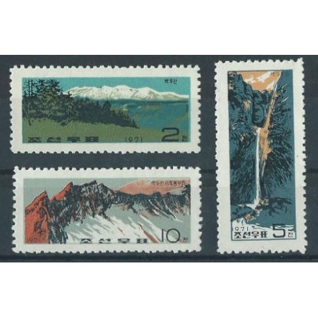 Korea N. - Nr 1061 - 63 1971r - Krajobraz