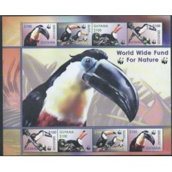 Guyana - Nr 7626 - 29 Klb 2003r - WWF - Ptaki