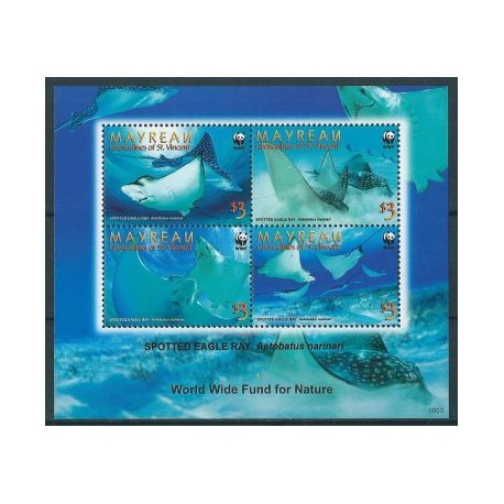 St. Vincent Gr. Mayreau - Bl 4 A 2009r - WWF -  Ryby