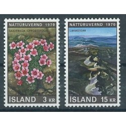 Islandia - Nr 447 - 48 1970r - Kwiaty - Krajobraz