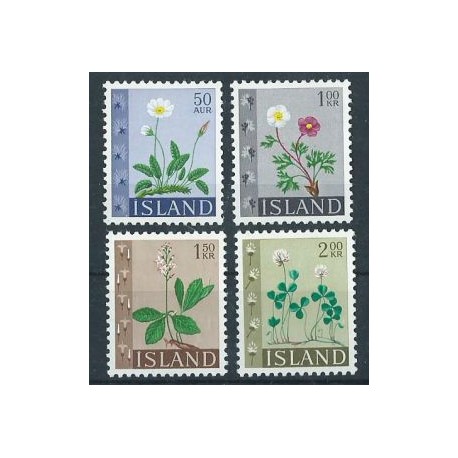 Islandia - Nr 381 - 84 1964r - Kwiaty