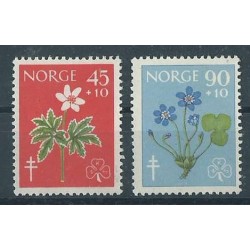 Norwegia - Nr 438 - 39 1960r - Kwiaty