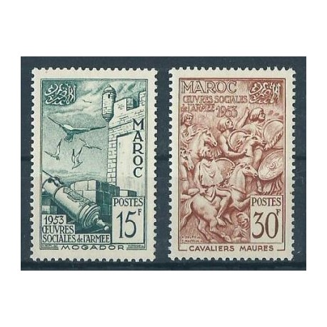 Maroko - Nr 364 - 65 1953r - Ptaki - Militaria