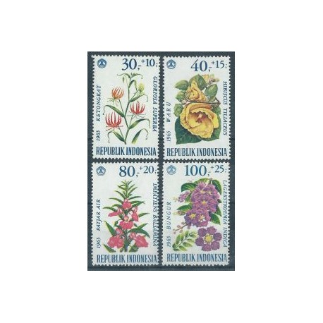 Indonezja - Nr 499 - 02 1965r - Kwiaty