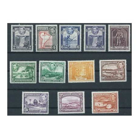 Guyana Br - Nr 176 - 87 1938r - Ryby - Krajobrazy - Kol. angielskie