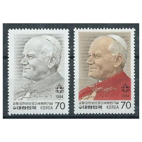 Korea S.- Nr 1367 - 68 Chr. 53 1984r - Papież