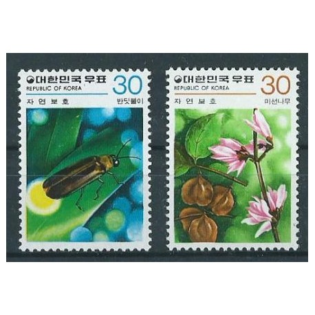 Korea S. - Nr 1183 - 84 1980r Insekty - Kwiaty