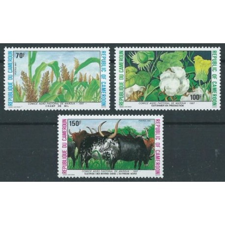 Kamerun - Nr 1152 - 54 1987r - Kwiaty - Ssaki