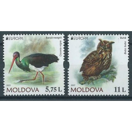 Mołdawia - Nr 1163 - 64 2021r - Ptaki - CEPT