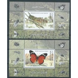 Katar - Bl 33 - 34 1998r - Insekty - Motyl