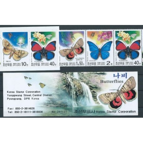 Korea N. - Nr 4569 - 72 MH 2002r - Motyle