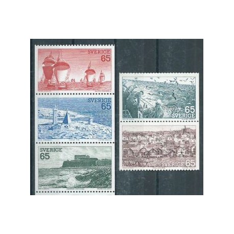 Szwecja - Nr 854 - 58 1974r - Latarnia - Marynistyka  - Połów ryb