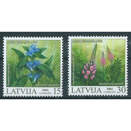 Łotwa - Nr 608 - 09 2004r - Kwiaty