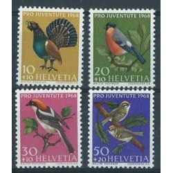 Szwajcaria - Nr 891 - 94 Pro Juventute 1968r - Ptaki