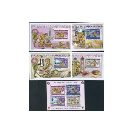Kongo - Bl 299  - 302 2007r - Muszle - Latarnie