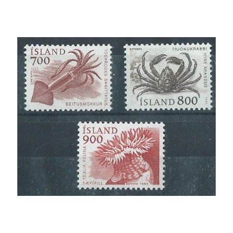 Islandia - Nr 636 - 38 1985r - Fauna morska
