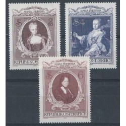 Austria - Nr 1638 - 40 1980r - Maria Teresa - Malarstwo