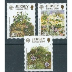 Jersey - Nr 378 - 80 1986r - CEPT - Kwiaty