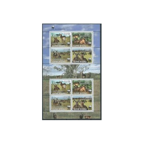 Gwinea Bissau  - Nr 3919 - 22 Klb 2008r  WWF - Ssaki